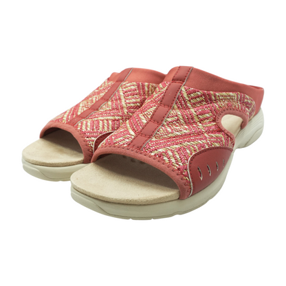 Coral Wedged Sandals