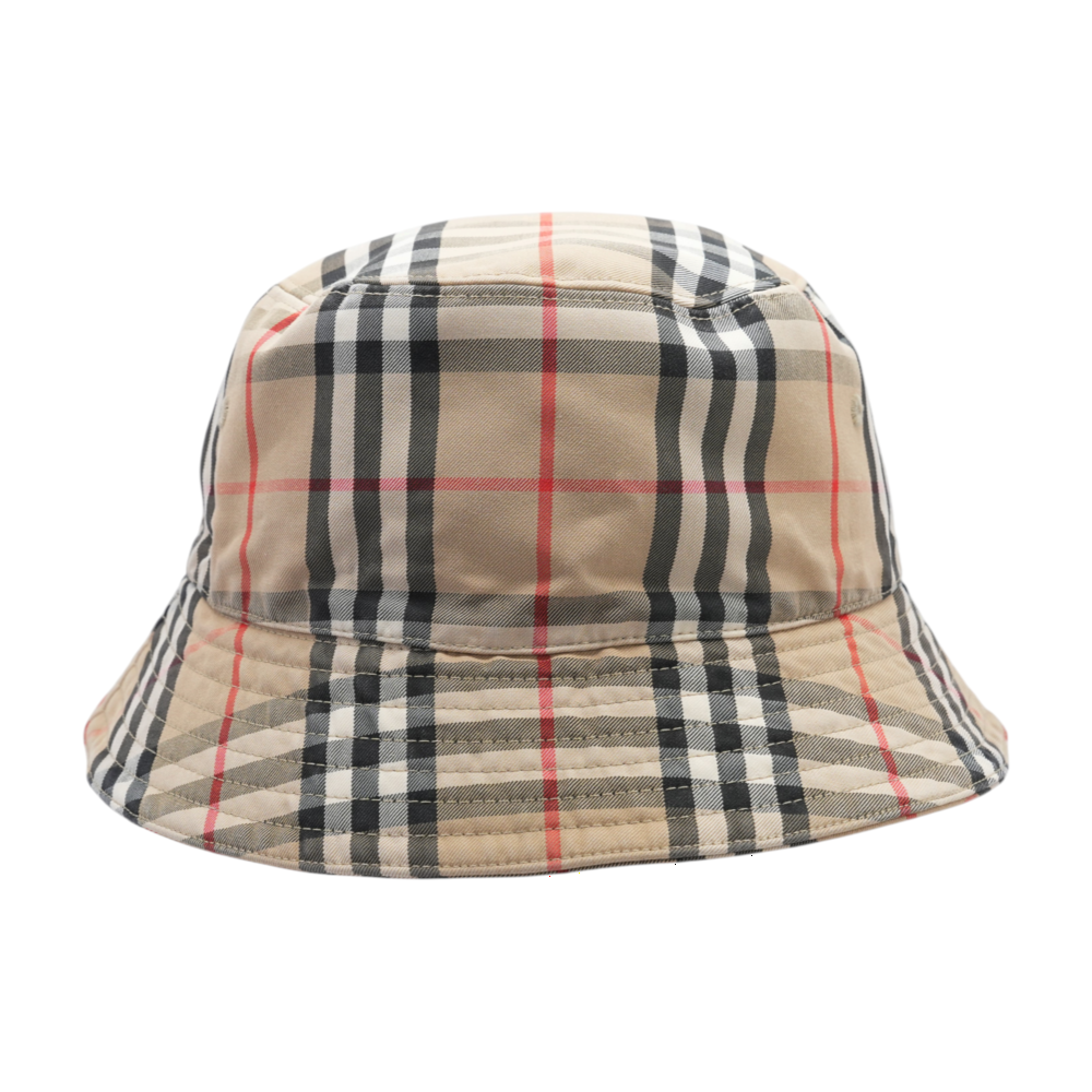 Burberry Vintage Check Technical Cotton Bucket Hat – Image 1