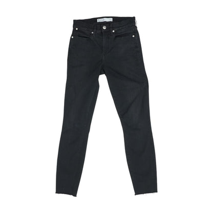 Black Mid Rise Skinny Leg Jeans