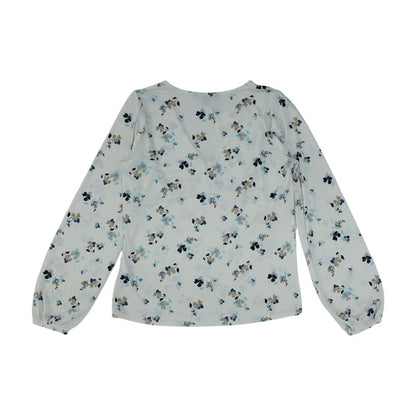 White Floral Blouse
