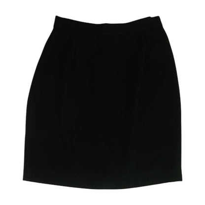 Vintage Black Solid Mini Skirt
