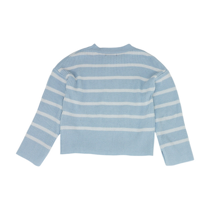 Blue Striped Pullover Sweater