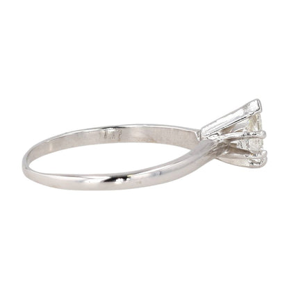 1/2 Ct 14K White Gold Pear Cut Solitaire Diamond Engagement Ring