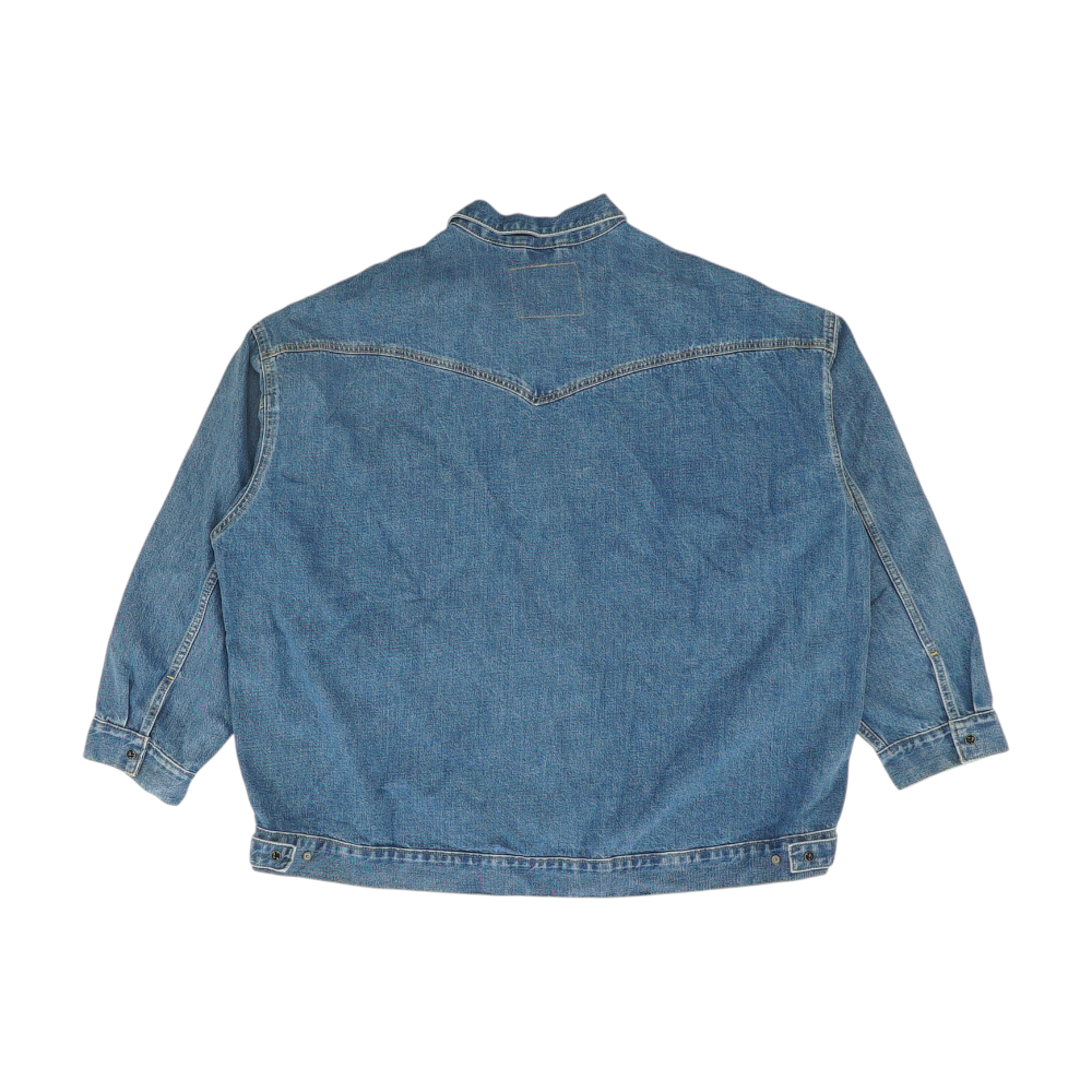 Levi's Blue Solid Denim Jacket – Image 2
