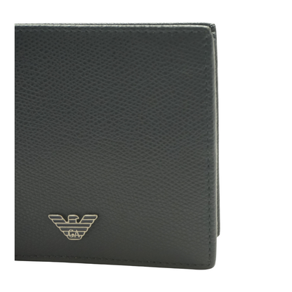 Blue Leather Bifold Wallet