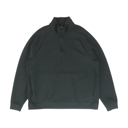 Black Solid 1/4 Zip Pullover