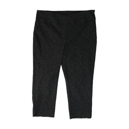 Black Floral Chino Capris