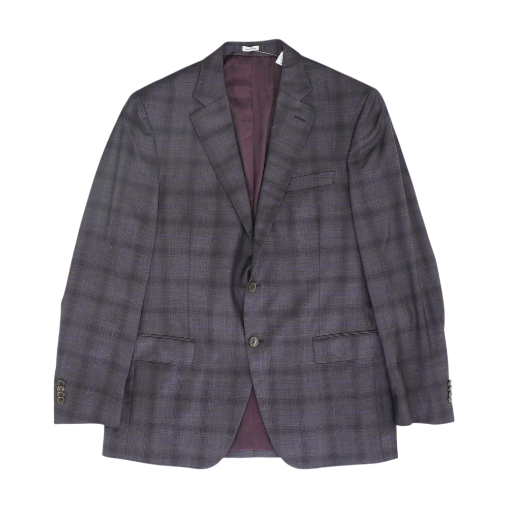 Purple Tall Plaid Sport Coat