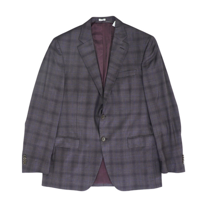 Purple Tall Plaid Sport Coat
