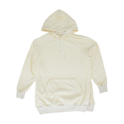 Yellow Solid Hoodie Pullover