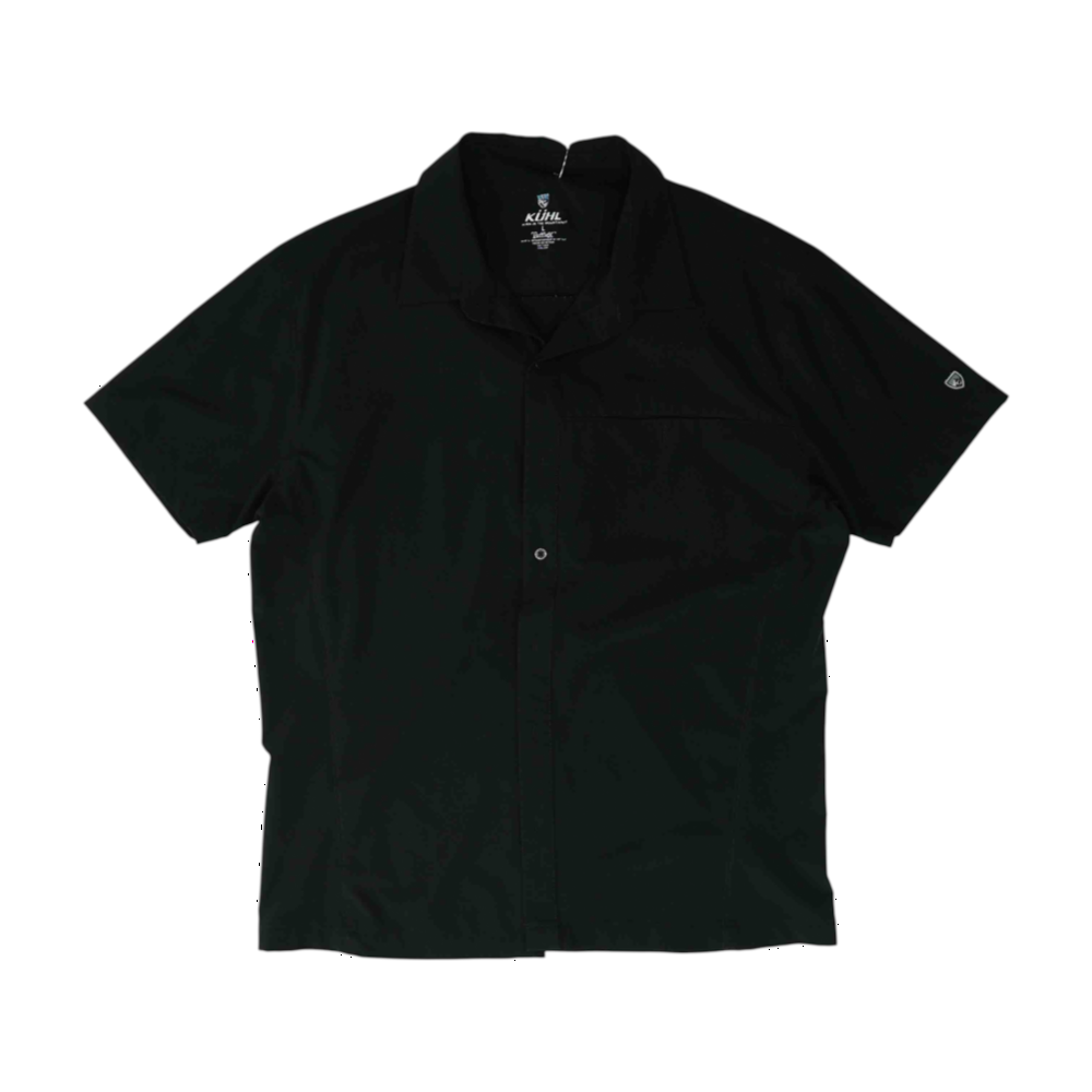 Black Solid Outdoor Button Down