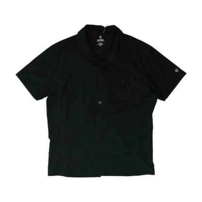 Black Solid Outdoor Button Down