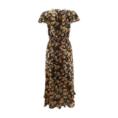 Black Floral Midi Dress