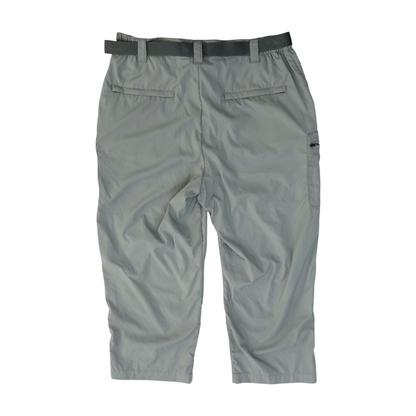 Gray Solid Active Capris