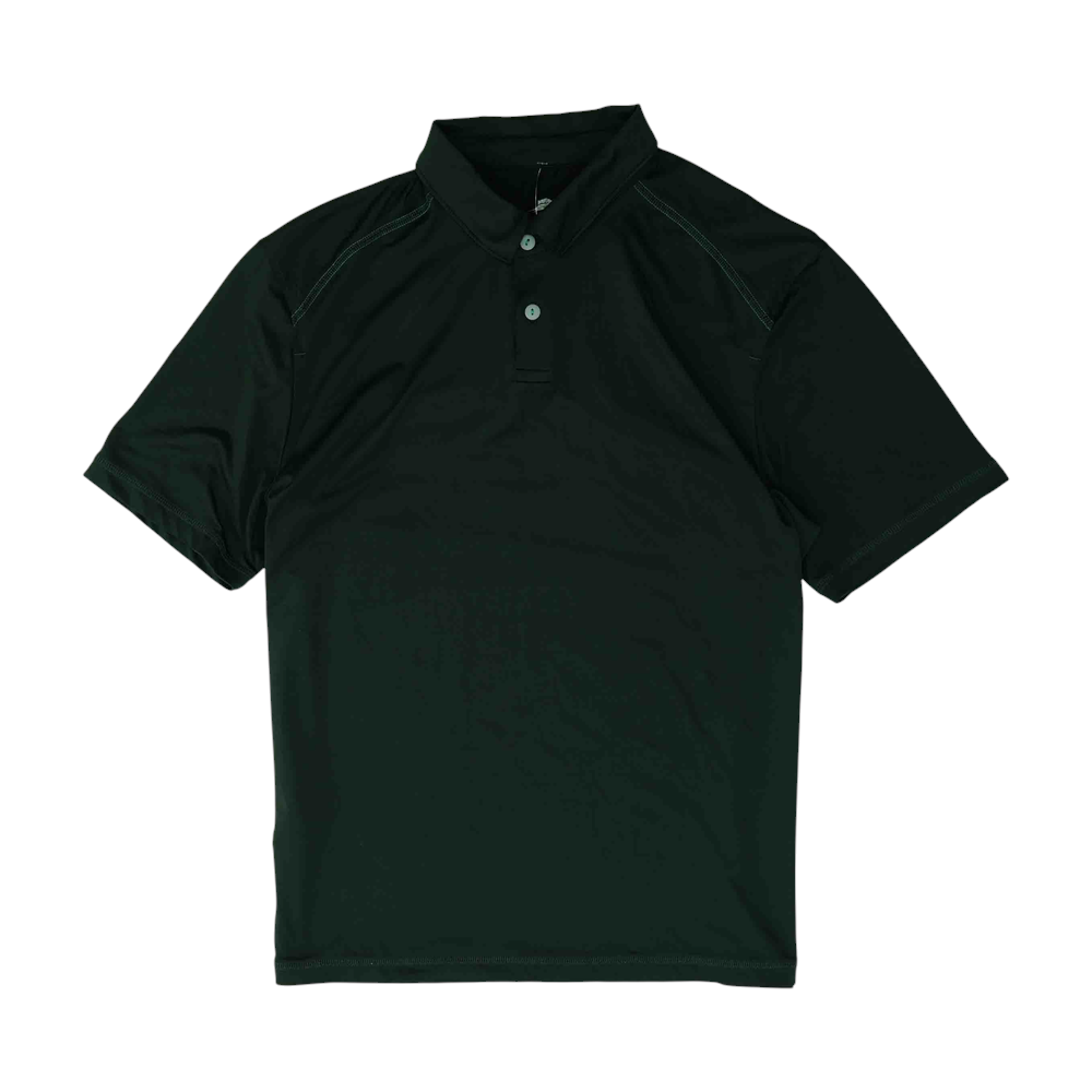 Black Solid Short Sleeve Polo