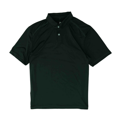 Black Solid Short Sleeve Polo