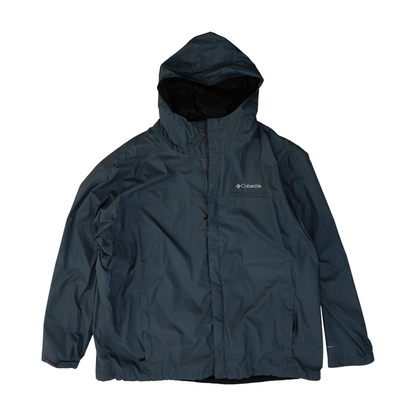 Gray Tall Solid Rain Jacket