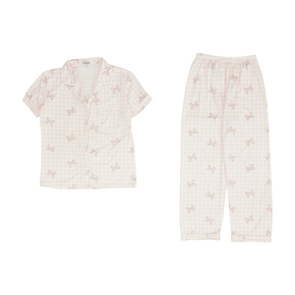 Pink Print Pajama Set