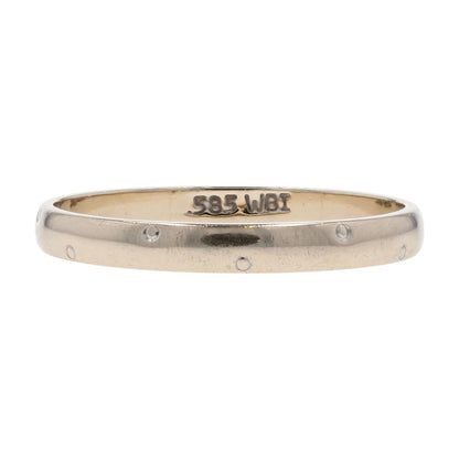 14K Gold Circle Motifs Band