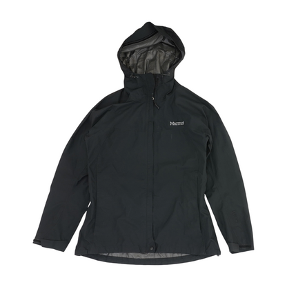 Black Solid Rain Jacket