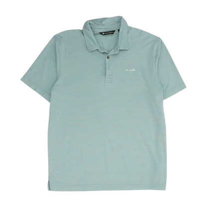 Blue Striped Short Sleeve Polo