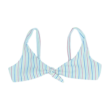 White Striped Swim Top