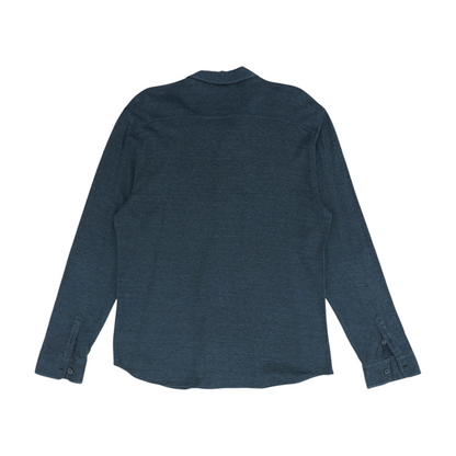 Gray Solid Long Sleeve Button Down