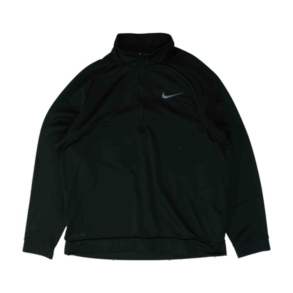 Black Solid 1/4 Zip Pullover
