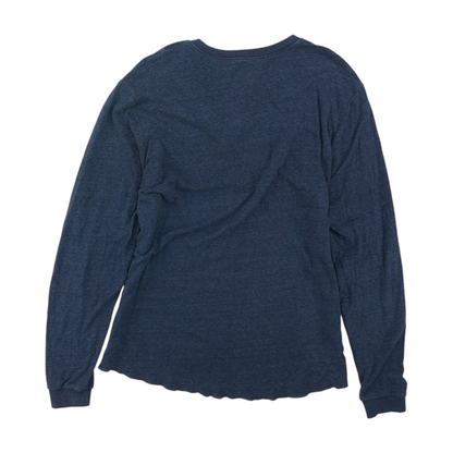 Blue Solid Henley T-Shirt