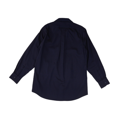 Navy Solid Long Sleeve Button Down