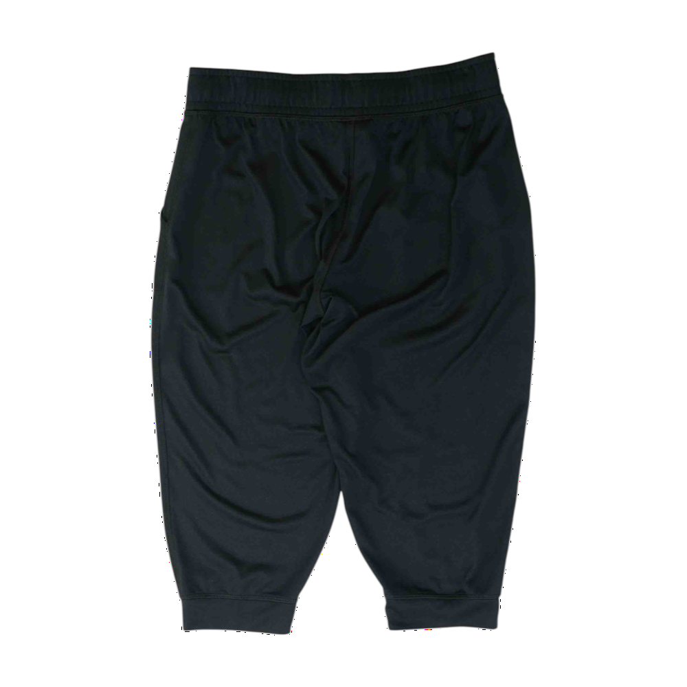 Black Solid Active Capris