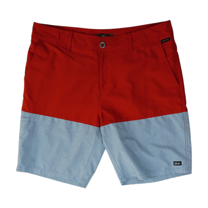 Red Color Block Swim Bottom