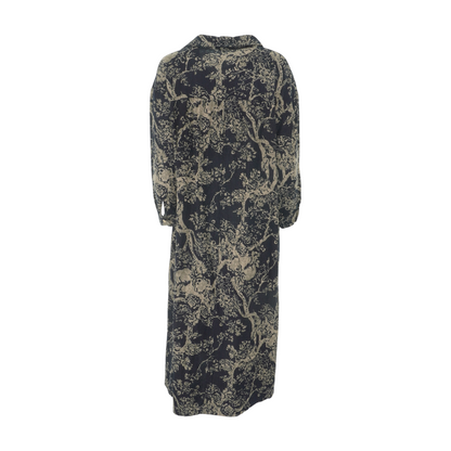 Black Abstract Midi Dress
