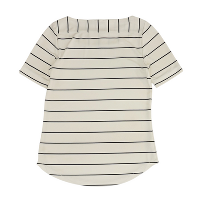 White Petite Striped Blouse