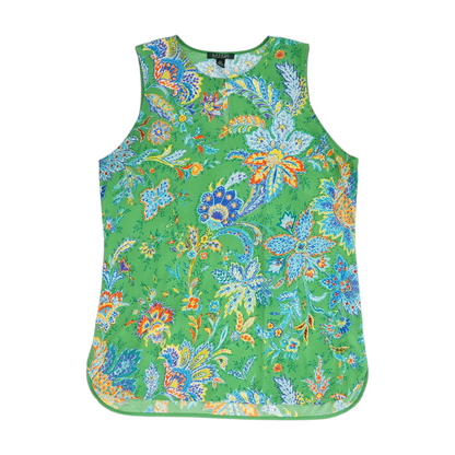 Green Floral Blouse