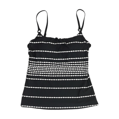 Black Striped Swim Top