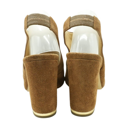 Tan Block Heels
