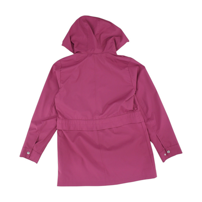 Magenta Solid Rain Jacket
