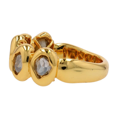14K Gold Plated Brass Crystal Band