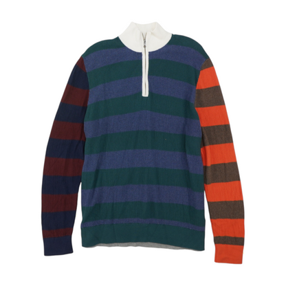 Multi Striped 1/4 Zip Sweater