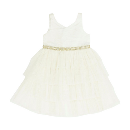 Ivory Polka Dot Formal Dress
