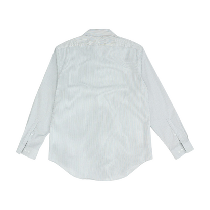 Gray Striped Long Sleeve Button Down