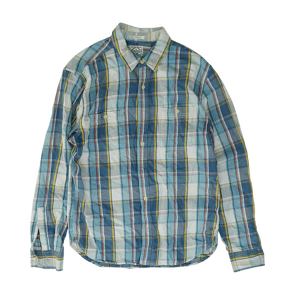 Blue Plaid Flannel Button Down