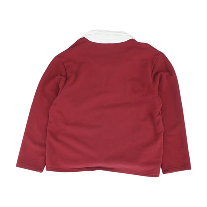 Maroon Color Block Sweatshirt Pullover