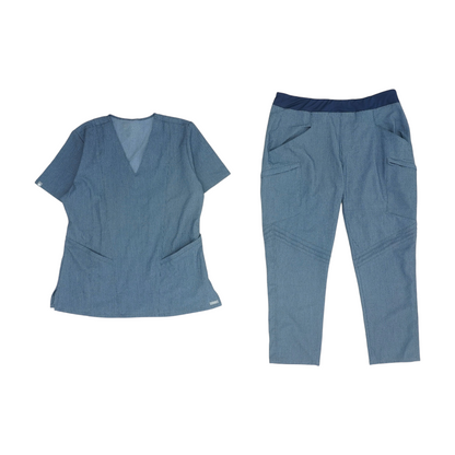 Navy Solid Scrub Set