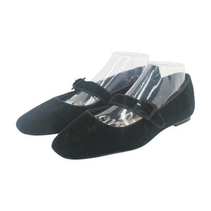 Black Slip-On Flats