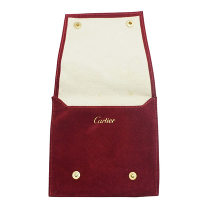 Red Suede Travel Jewelry Pouch