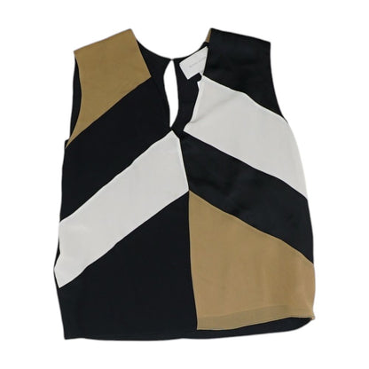 Black Color Block Sleeveless Blouse