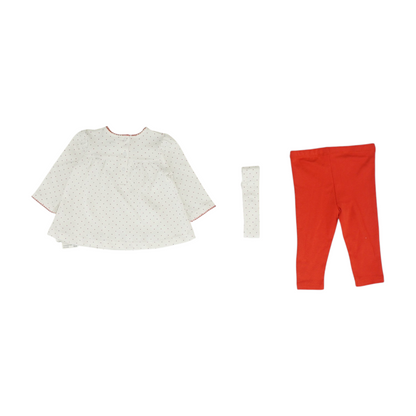 White Polka Dot Set