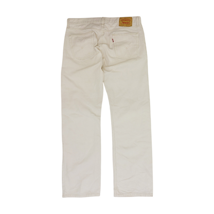 514 White Straight Jeans
